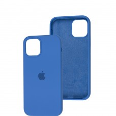 Чохол для iPhone 12/12 Pro Square Full silicone синій / capri blue