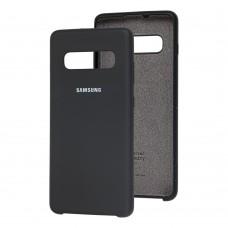 Чехол для Samsung Galaxy S10+ (G975) Silky Soft Touch "черный"