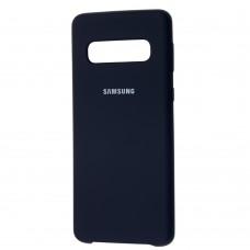 Чехол для Samsung Galaxy S10 (G973) Silky Soft Touch темно-синий