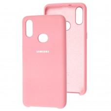 Чехол для Samsung Galaxy A10s (A107) Silky Soft Touch ветло-розовый