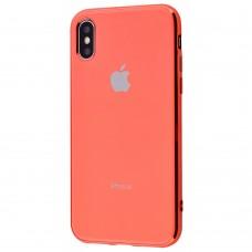 Чехол для iPhone X / Xs Silicone case (TPU) розовый