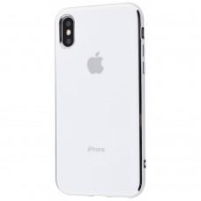 Чехол для iPhone X / Xs Silicone case (TPU) белый