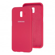 Чехол для Samsung Galaxy J6+ 2018 (J610) Silicone Full розово-красный