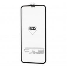 Захисне 5D скло для iPhone Xr/11 Premium Full Glue + сітка на динамік чорне