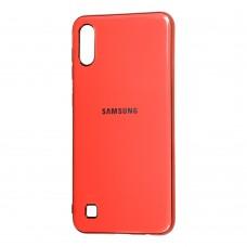 Чохол для Samsung Galaxy A10 (A105) Silicone case (TPU) рожевий