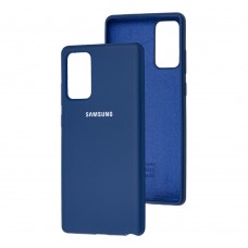 Чехол для Samsung Galaxy Note 20 (N980) Silicone Full синий / navy blue