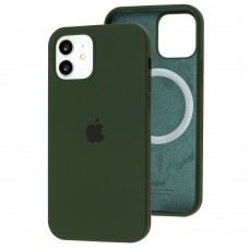 Чохол для iPhone 12 / 12 Pro MagSafe Silicone Full Size cyprus green