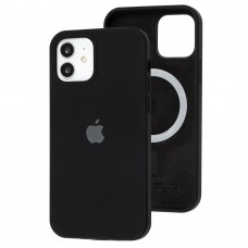 Чохол для iPhone 12 / 12 Pro MagSafe Silicone Full Size чорний