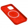 Чохол для iPhone 12 mini MagSafe Silicone Full Size червоний