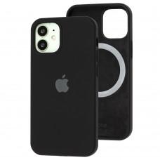Чехол для iPhone 12 mini MagSafe Silicone Full Size черный