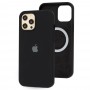 Чехол для iPhone 12 Pro Max MagSafe Silicone Full Size черный