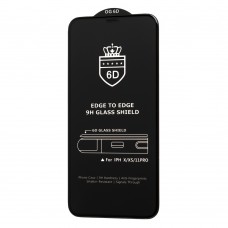 Защитное стекло 6D для iPhone X / Xs / 11 Pro OG Crown (сетка) черное (OEM)