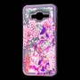 Чохол для Samsung Galaxy J3 2016 (J320) вода рожевий "рожево-фіолетові квіти"