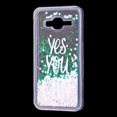 Чехол для Samsung Galaxy J3 2016 (J320) вода светло-розовый "yes you can"