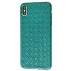 Чехол для iPhone Xs Max Weaving case зеленый
