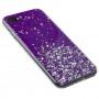 Чохол для iPhone 7 / 8 блискітки + popsocket фіолетовий II