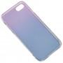 Чохол для iPhone 7/8 блискітки + popsocket рожево-синій