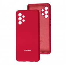 Чохол для Samsung Galaxy A32 (A325) Silicone cover Full camera червоний / rose red