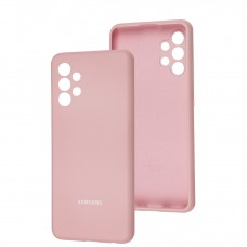 Чехол для Samsung Galaxy A32 (A325) Silicone cover Full camera розовый / pink