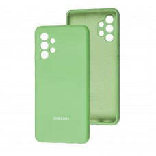 Чехол для Samsung Galaxy A32 (A325) Silicone cover Full camera мятный / mint