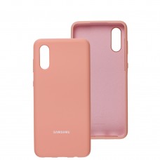 Чехол для Samsung Galaxy A02 (A022) Silicone Full розовый / pudra 