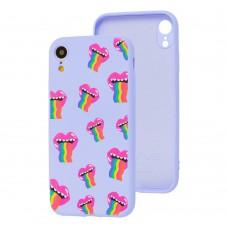 Чохол для iPhone Xr Wave Fancy rainbow smile / lavender
