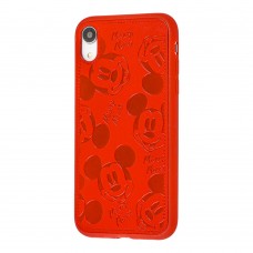Чехол для iPhone Xr Mickey Mouse leather красный