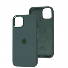 Чохол для iPhone 13 New silicone Metal Buttons pine green