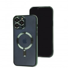 Чехол для iPhone 13 Pro Max Fibra Chrome MagSafe green