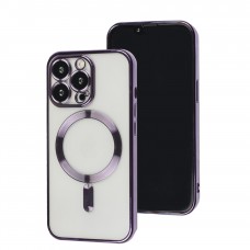 Чохол для iPhone 13 Pro Fibra Chrome MagSafe purple