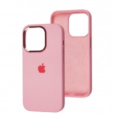 Чохол для iPhone 14 Pro New silicone Metal Buttons light pink