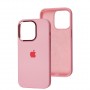 Чохол для iPhone 14 Pro New silicone Metal Buttons light pink