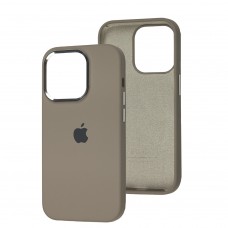 Чохол для iPhone 14 Pro New silicone Metal Buttons pebble
