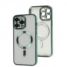 Чехол для iPhone 14 Pro Fibra Chrome MagSafe light green