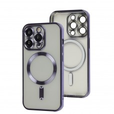 Чехол для iPhone 14 Pro Fibra Chrome MagSafe purple