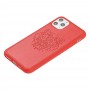 Чехол для iPhone 11 Pro Kenzo leather красный