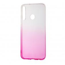 Чохол для Huawei P40 Lite E Gradient Design біло-рожевий