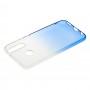 Чехол для Huawei P40 Lite E Gradient Design бело-голубой