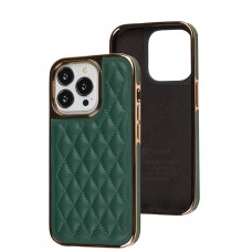 Чохол для iPhone 14 Pro Puloka leather case green