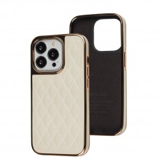 Чохол для iPhone 14 Pro Puloka leather case white