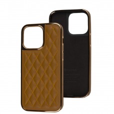 Чохол для iPhone 14 Pro Max Puloka leather case brown