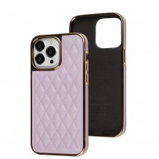 Чохол для iPhone 14 Pro Max Puloka leather case purple