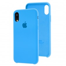 Чехол silicone case для iPhone Xr light blue