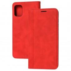 Чехол книжка для Samsung Galaxy A31 (A315) Business matte line красный