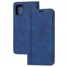 Чехол книжка для Samsung Galaxy M51 (M515) Business matte line синий