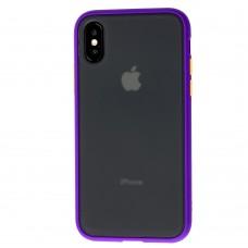 Чохол для iPhone X / Xs "LikGus Maxshield" фіолетовий
