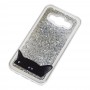 Чехол для Samsung Galaxy J5 (J500) серебристый "черный кот"