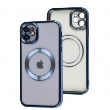 Чохол для iPhone 11 Fibra Chrome MagSafe blue