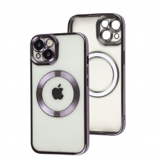 Чехол для iPhone 13 Fibra Chrome MagSafe dark purple