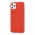 Чехол для iPhone 11 Pro off-white leather красный